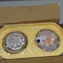 Elevated Cat Bowl with Food Mat, Raised Cat Food and Water Bowl Set for Indoor Cats, Splash Proof with 2 Stainless Steel Pet Food Bowls for Cat and Puppies,Whisker Fatigue and Dishwasher Safe (Yellow)