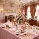 200PCS Pink and Gold Plates - Pink Plastic Plates - Fancy Disposable Plate with Gold Rim - Vintage Wedding Dinner & Dessert Plate for 100 Guests for Wedding & Bridal Shower & Mother's Day