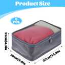 6 Pcs Packing Cubes, Mesh Travel Organizers, Foldable Laundry Bags, Water Resistant Clothing Storage for Travel, Camping, Backpacking