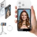 SYNCO XView Selfie Monitor Screen for iPhone & Android, Wireless 4K/1080p Magnetic Back Camera Vlog Monitor with 164FT Range, Built-in Speaker for YouTube TikTok Live Streaming (Black)