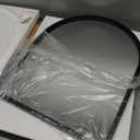 Black Arched Wall Mirror Aluminum Alloy Frame Bathroom Mirror Brushed Metal Vanity Wall Mounted Mirror for LivingRoom Bedroom Entryway Room Home Decor 16"x12"