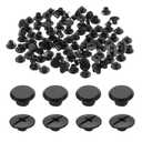 uxcell 50set M5 x 5mm Chicago Screw Metal Phillips Head Binding Screws Post Nail Rivet Stud Screw Rivets for DIY Leather Belt Bag Craft Bookbinding, Black