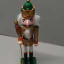 Clever Creations Gold King 12 Inch Traditional Wooden Nutcracker, Festive Christmas Décor for Shelves and Tables 