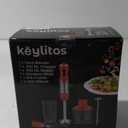 Keylitos 600ml Red Hand Blender with 5-in-1 Attachments, Turbo Boost and Adjustable Speed Control