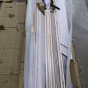 36 x 96 in Paneled Solid Wood Unfinished Barn Door with Installation Hardware Kit