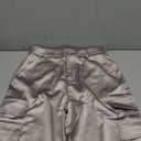 Women's Satin Cargo Wide Leg Pants Silky Party Dressy Casual Pocketed Pant Long Trouser Size M