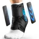 ZARZEM Ankle Brace for Sprained Ankle. 2 Auto-Shaped Pads Lace Up Ankle Brace for Women Men-Breathable 360 Protection Foot Brace, Ankle Stabilizer Brace for Injury Recovery, Running, Sports (Medium, 1, Unit)