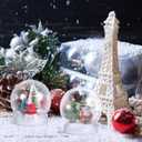 BESTOYARD 15 Pack Snow Globes with Screw Off, 2.75 X 2.36 Inch DIY Clear Plastic Water Jar Make Your Own Globe for HER Valentine Holiday Crafts Christmas Home Decoration