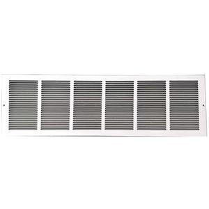 Return Air Grille, 8 X 30, White, Steel