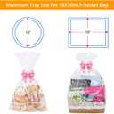 Petutu 5 Pack Large Clear Baskets Bags, Cellophane Wrap for Gift 2 Mil Thick (18"x30") 45X75CM (5)