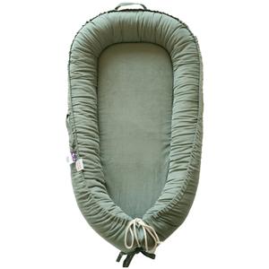 Infant Lounger, Baby Nest Cover for Baby Girls & Boys, Newborn Essentials for Baby 0-12 Months, 100% Cotton Breathable, Portable Travel Bed (Sage Green, Corduroy)