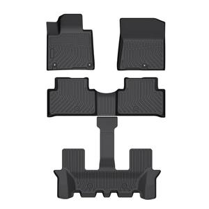 Kelcseecs Custom Fit for Floor Mats Kia Sorento 2021 2022 2023 2024 2025 Non-Hybrid (6/7 Seat) All Weather Heavy Duty Floor Liners 3 Row Set, Pack Of 5