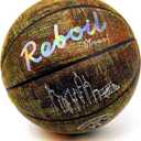 Premium Design Leather/Rubber Basketball - Kids & Youth, Size 3/4/5/6/7 (Marble Golden)