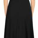 Viwenni Women's Ruffle Vintage Party Evening Wedding Guest Formal Long Dresses (Medium, Black)