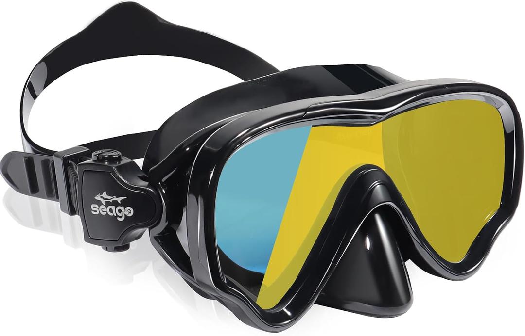 Seago Kids Swim Goggles Snorkel Diving Mask for Youth(5-15), Anti-Fog 180 Clear View