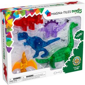 MAGNA-TILES Dinos 5-Piece Magnetic Construction Set, The ORIGINAL Magnetic Building Brand
