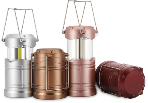 Lichamp LED Camping Lantern, 4 Pack Battery Powered Flashlight for Power Outages,