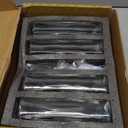 Molimoli Olive Oil Dispenser Bottle for Kitchen, Automatic Pourer, Glass Dispenser for Kitchen, Olive Oil Cruet, | Set of 4 - Black