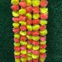 5 PC - 5 feet Marigold Garland |Indian/American Wedding Party Mantle Decoration, Faux Garlands Wedding Garland, Diwali Decoration, Spring Bush Floral! (Dark Orange and Yellow)