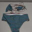 Women 2 Piece Bikini Shorts Set Y2k Halter String Triangle Bikini Top with Low Rise Swim Boyshorts Beachwear (M)