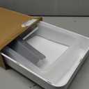 Lawei Open Top Cat Litter Box with High Side, Anti-Splashing Cats Litter Pan with with Litter Sifting Scoop, Semi-Closed Detachable Cat Cleaning Basin Kitten Toilet for Small Animal/Rabbit