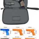 3-Pack Soft Pistol Cases, Handgun Case Soft Pistol Rug Case, Tactical Handgun Storage Pouch with Writable ID Patches for Hunting Shooting Range Home Storage