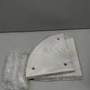 Kigley 2 Tiered Corner Riser for Kitchen Counter Wood Beaded Corner Shelf White Wash Countertop Bathroom Counter Organizer Rustic Decorative Pedestal Stand with Removable Feet for Kitchen Coffee Bar