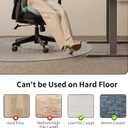 WASJOYE Office Chair Mat for Carpet, Round Chair Mat for Carpet with Non-Slip Studded for Home Office Rolling Chair 36 Inch