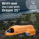 Retrospec Dream 25 Kids Sleeping Bag for Camping - Mummy Style, Water-Resistant, Lightweight 3lbs 3oz, Adjustable Length, Draft Collar, 25F Rating, Day Dreamer