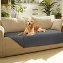 Luciphia 100% Waterproof Couch Cover Blanket for Dogs Anti-Slip Pet Couch Protector Sofa Mat Puppy Cat with Non-Slip Bottom, Grey, 30x70 Inch