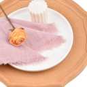 3 x Fall Thanksgiving Rustic Cloth Napkins 16.5x16.5 Inches Handmade Cotton Linen Napkins with Fringe Boho Washable Dinner Napkins in Bulk for Wedding Party Table Decor Set of 4 Dusty Rose