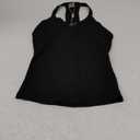 Danysu V Neck Racer Back Tank Top for Women Padded Ribbed Long Tank Fitted Basic Cami Tops (Medium, Black)