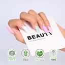 7 x Semi Cured Gel Nail Strips|Works with Any UV/LED Lamps|20 Pcs Gel Nail Stickers|Long-Lasting Two Weeks and Easy to Apply & Remove|Arc Transparent