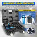 Upgraded Pneumatic Injector Removal Tool for Most Diesel Engines, 27PCS Diesel Injector Extractor with Handle, Pneumatic Hammer, 22 Different Adapters Labor-Saving Air Vibration Injector Puller