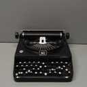 Antique Typewriter Model, Classic Manual Typewriter Model, Black Retro Vintage Portable Manual Props Model Decoration Ornaments for Home, Cafe Bar, Cabinet