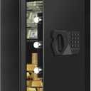 3.3 Cuft Large Safes for Home Use Fire and Water Proof, Fireproof Safe Box with Digital Keypad, Spare Keys and Removable Shelf, Personal Home Safe Box for Documents Money Firearm Valuables