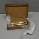 Vesici 12 Pcs 7.87 x 3.35 inches Small Gold Tray Bulk, Stainless Steel Rectangle Serving Trays Trinket Decorative Bathroom Tray for Vanity Jewelry Makeup Towel, Dish Plate Tea Fruit Storage Platter (Glod)