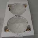 Elevated Ceramic Dog Bowl Set - Raised Dog Bowls with Non-Slip Bamboo Stand - Dog Food and Water Bowl Set - Double Dog Feeding Bowls - Suitable for Small and Medium Dogs - 28.74 OZ - 3.6 CUPS - 850 ML (White)