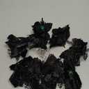 Canlierr 12 Pieces 5.7 Inch Christmas Poinsettia Flower Christmas Glitter Artificial Flower with Clips Xmas Tree Ornament for Wreath Garland Party Decor (Black)