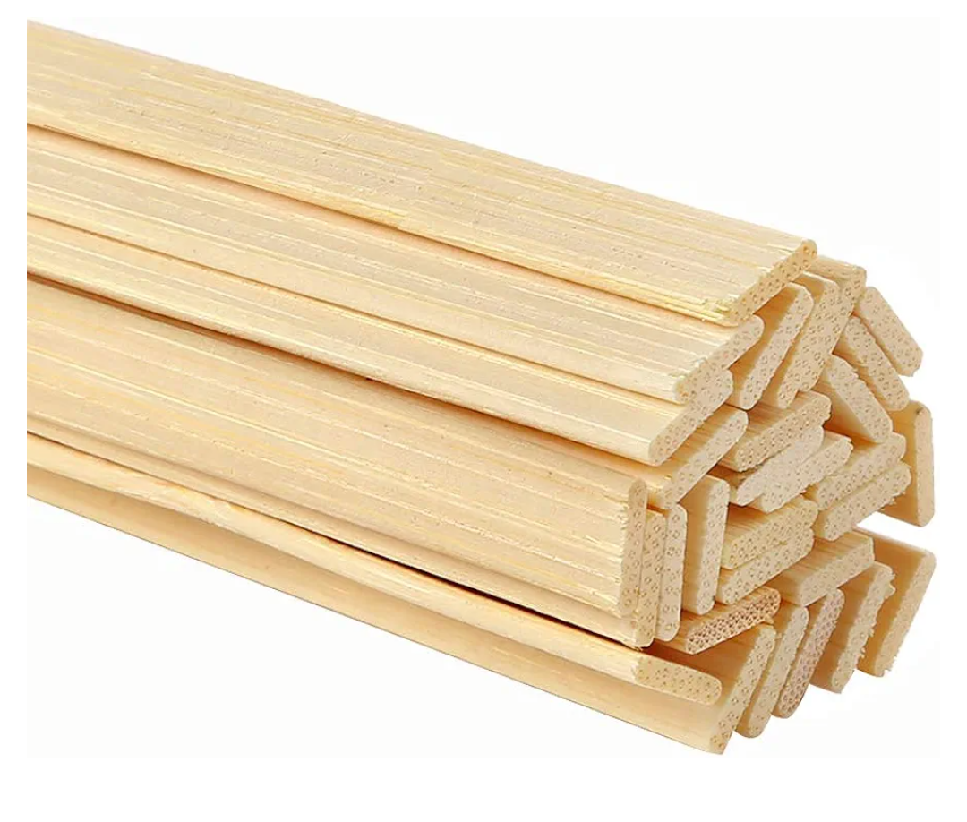 Pllieay 60 Pieces Wooden Sticks for Crafts, Bamboo Sticks Wooden Craft Sticks Extra Long Sticks for Crafting (15.75 Inches Length × 0.35 Inches Width)