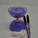 Chinese Yoyo Diabolo Set Includes Colorful Chinese Yoyo with 2 Pieces Diabolo Sticks, 1 Piece String, 1 Net Bag for Fun(Purple)