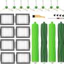 MZY LLC Replacement Parts for iRobot Roomba i7 i7+ i2 i3 i3+ i4 i4+ i6 i6+ i8 i8+/Plus j7 j7+ E5 E6 E7, I, E & J Series Vacuum Cleaner, 2 Set Rubber Brushes, 8 HEPA Filters and 8 Side Brushes