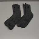 Juclise Alpaca Wool Crew Socks Men and Women,Thick Thermal Winter Cold Weather Hunting Hiking,Moisture Wicking Cushioned (Large, Dark Gray)