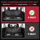 FREESOO 4Runner Seat Covers 5 Seats 2025 2026, Custom Fit for Toyota 4Runner Leather Car Seat Covers Full Set, Airbag Compatibility, Waterproof Seat Protector(2-Row,5 Seats Model ONLY, BlackGrey)