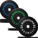 Fitvids Olympic Bumper Plates Set, 2" Weight Plates for Strength Training & Weightlifting, Paris or Set or Set with Barbell, Multiple Options