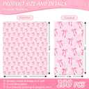 JarThenaAMCS 100 Pcs Pink Bow Paper Guest Napkin Cute Bowtie Napkin Disposable Hand Towel Napkins for Valentine's Day Home Bathroom Party Supplies