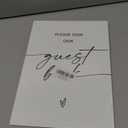 Plese Sign Our Guest Book Sign(8 x 11 Inch Table Sign with Holder) Wedding Shower Bridal Shower or Baby Shower Favors for Guests-WEEDS03