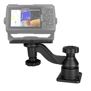 Heavy Duty Fish Finder Mount with Swing Arm, All Aluminum Marine Electronic Mount for Boats, 360° Rotation Depth Finder Mount Compatible with Garmin Lowrance Humming bird, Holds 5"-12" Screens