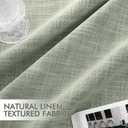 MIULEE Sage Green 100% Blackout Linen Curtains 84 Inch 2 Panels Set Double Sided No Coating Pleated Back Tab Black Out Long Thermal Insulated Pinch Pleat Bedroom Living Room Darkening Window Drapes