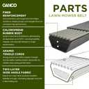 2 x GANCO GX20006 Drive Belt Replacement Part Replace UC30568 Belt for John Deere D140 D110 L120 L110 LA135 LA145, 1/2 Inch x 88.9 Inch Lawn Mower Belt